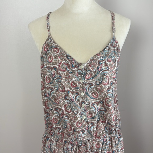 Denim & Supply Ralph Lauren Paisley Jumpsuit Drawstring Waist Romper Size L - Picture 2 of 13